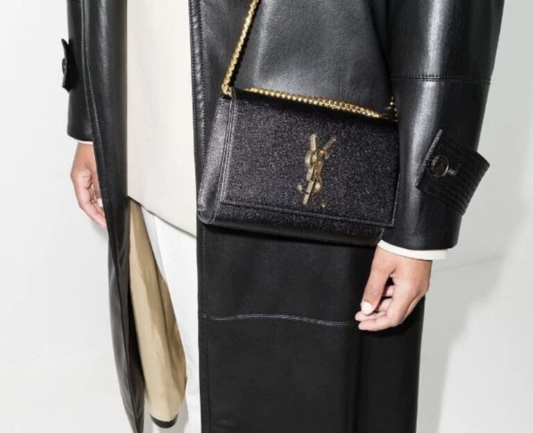 Saint Laurent Kate Small Textured-leather Shoulder Bag - Black